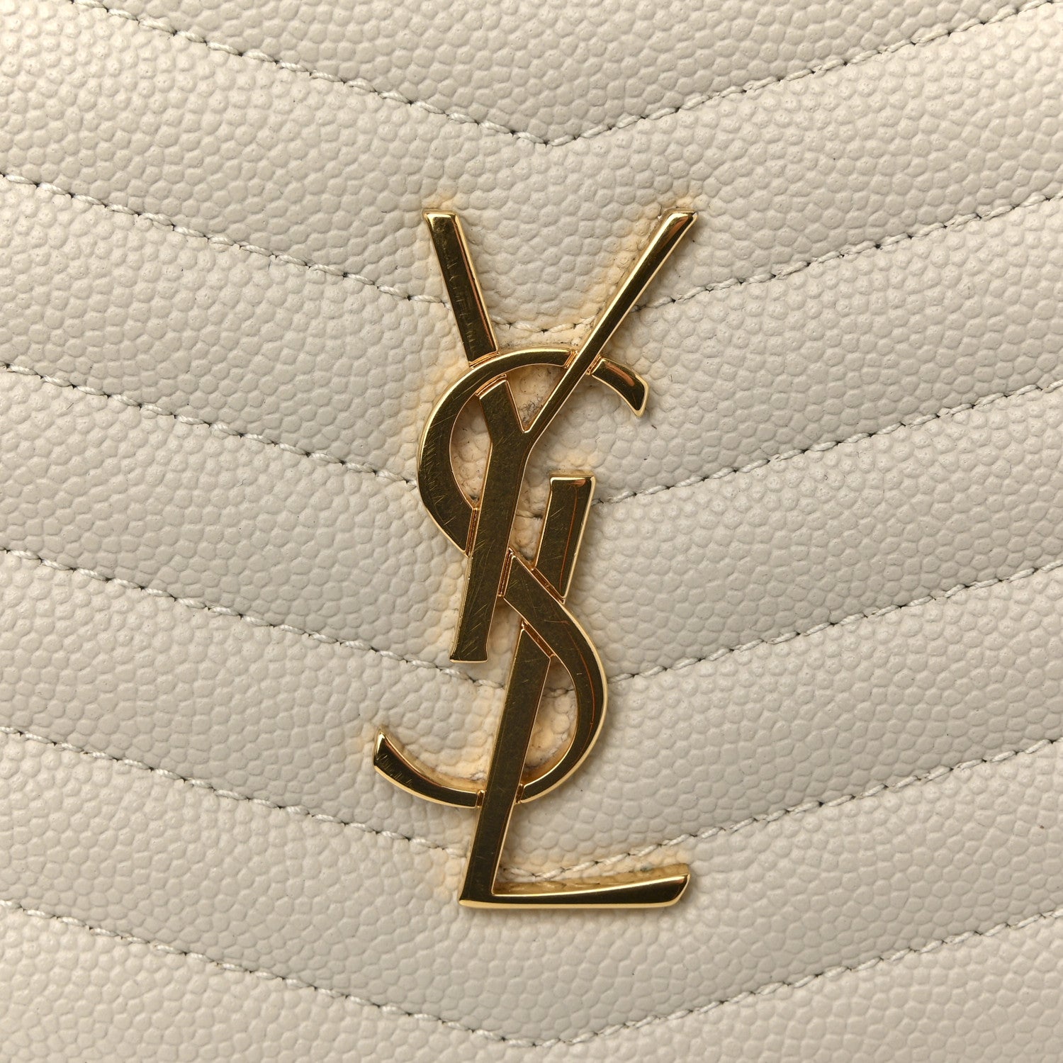 Saint Laurent Grain De Poudre Matelasse Monogram Mini Lou Camera Bag Crema Soft 11 of 12