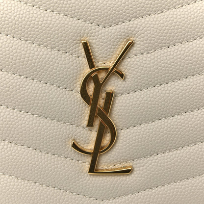 Saint Laurent Grain De Poudre Matelasse Monogram Mini Lou Camera Bag Crema Soft 11 of 12