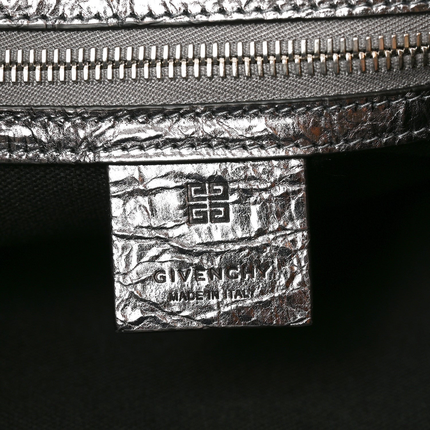 Givenchy Metallic Calfskin Medium Voyou Bag Silver 6 of 10