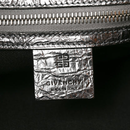 Givenchy Metallic Calfskin Medium Voyou Bag Silver 6 of 10