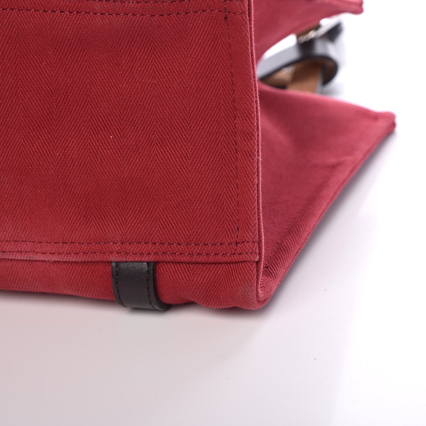 Natural Hunter Calfskin Toile Chevron Cabalicol Tote Ebene