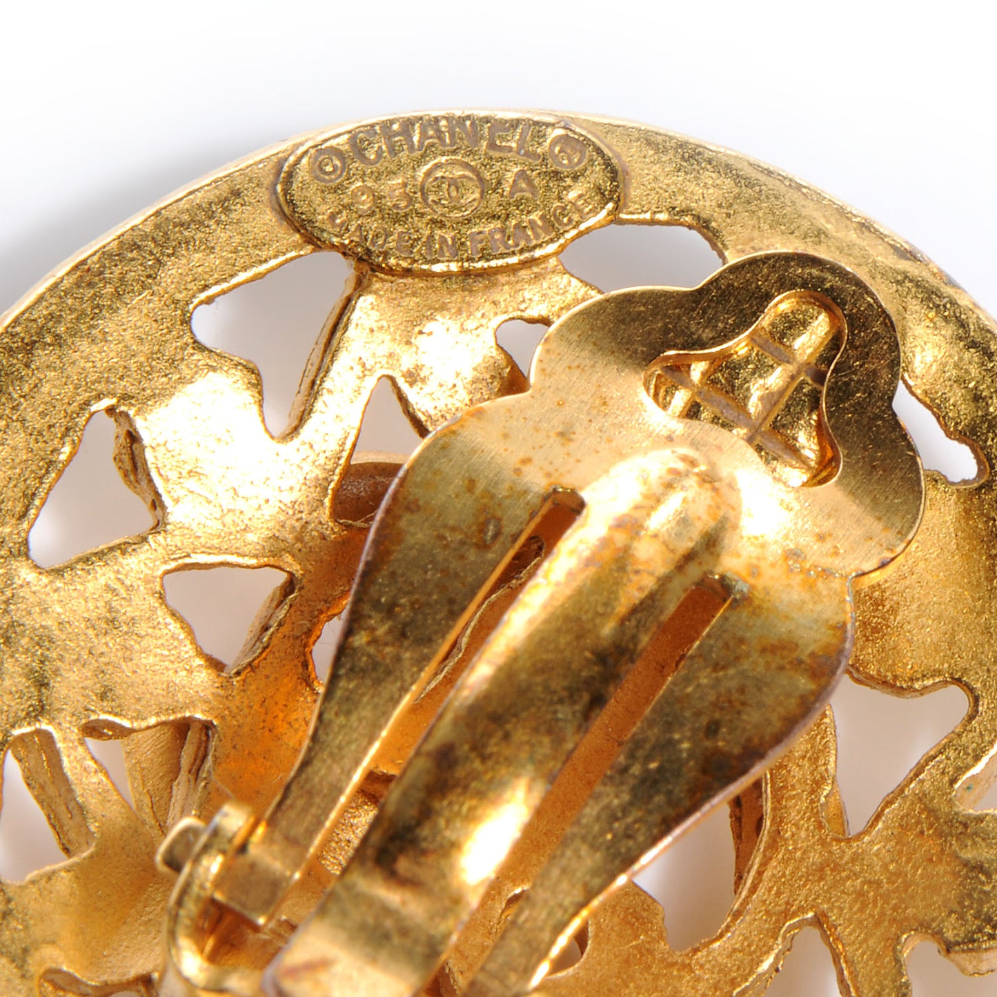 CC Clip On Earrings Gold