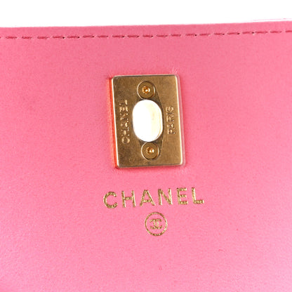 Chanel Lambskin Quilted Pearl Crush Phone Holder With Chain Pink 7 of 12