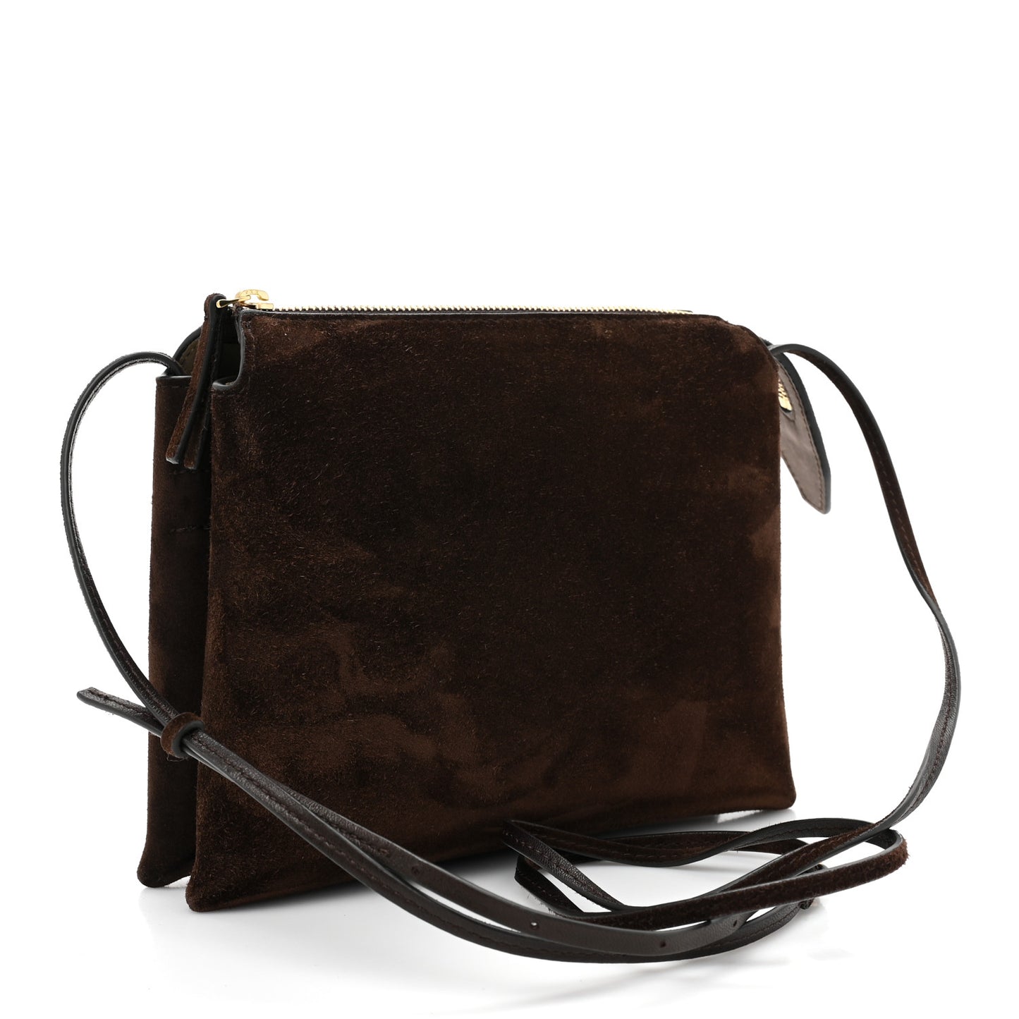 Suede Calfskin Mini Nu Twin Bag Mocha