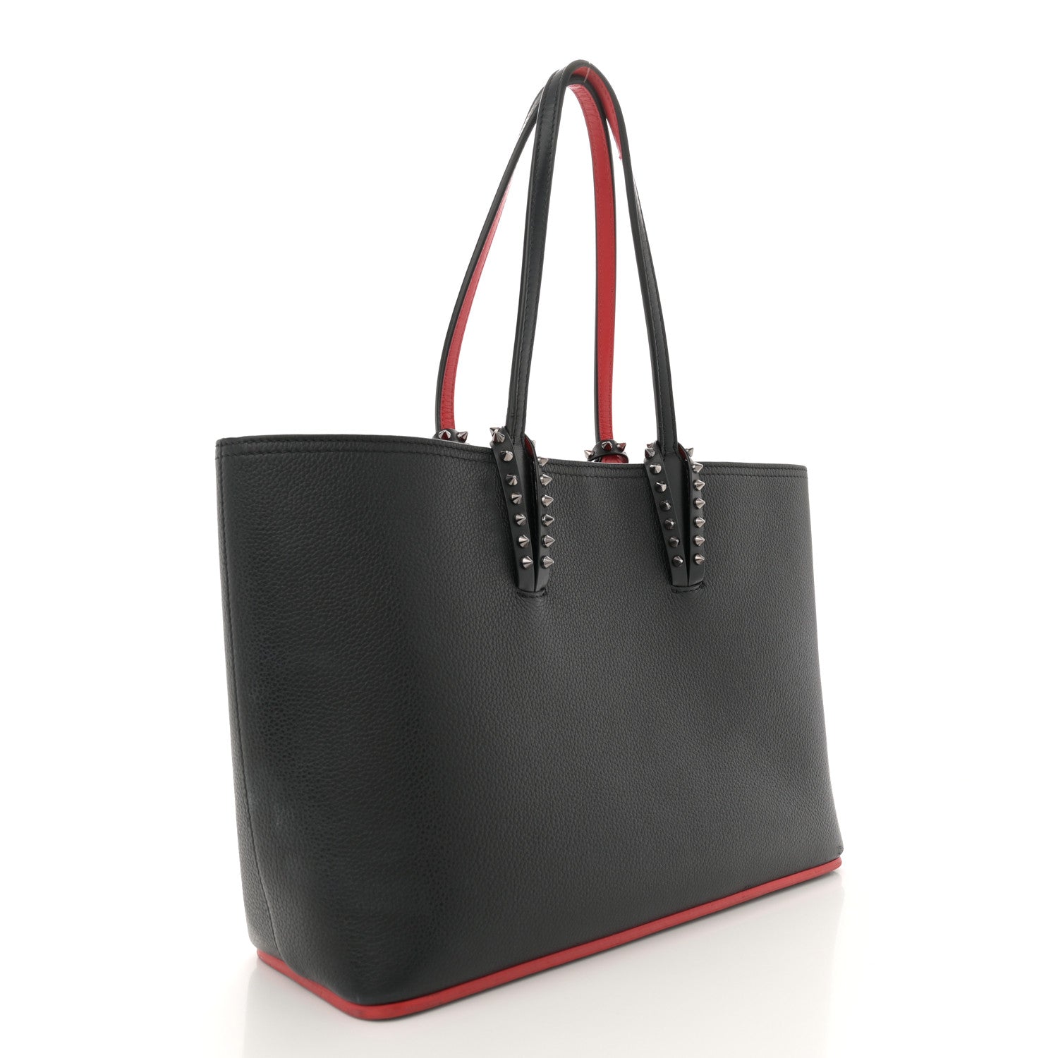 Christian Louboutin Calfskin Empire Spikes Small East West Cabata Tote Black 3 of 13