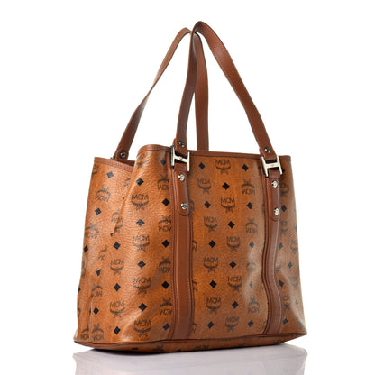 MCM Visetos Shopping Tote Cognac 3 of 14