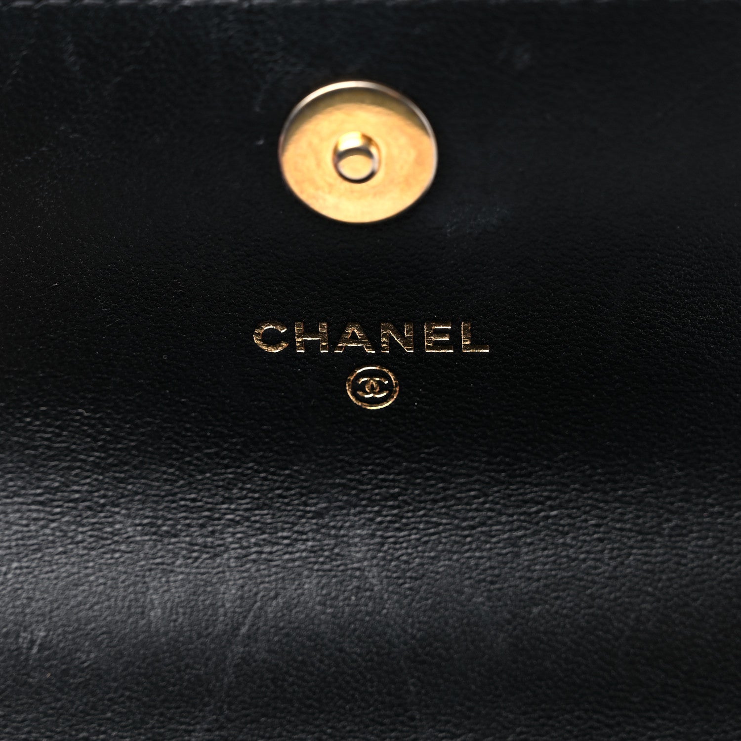 Chanel Lambskin Quilted Chain Top Handle Clutch With Chain Black 6 of 12