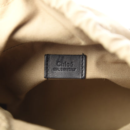 Chloe Smooth Calfskin Logo Mini Roy Bucket Bag Full Blue 6 of 11