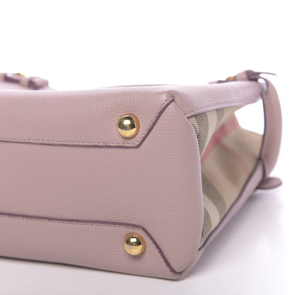 Burberry Grainy Calfskin House Check Small Banner Tote Pale Orchid 9 of 10