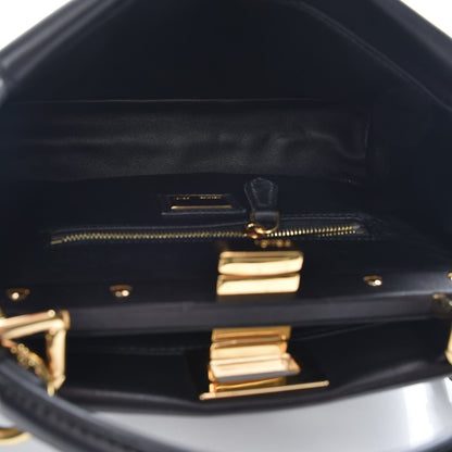 Fendi Nappa Mini Peekaboo Iconic Satchel Black 7 of 9
