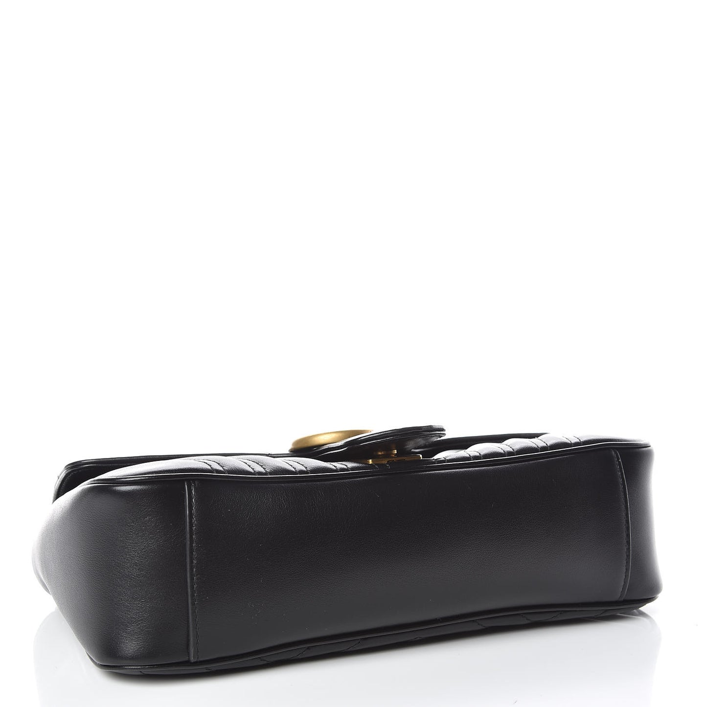 Calfskin Matelasse Small GG Marmont Shoulder Bag Black