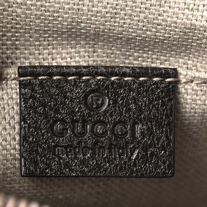 Gucci Textured Calfskin Web Small Webby Bee Shoulder Bag Brown Coffee 6 of 9