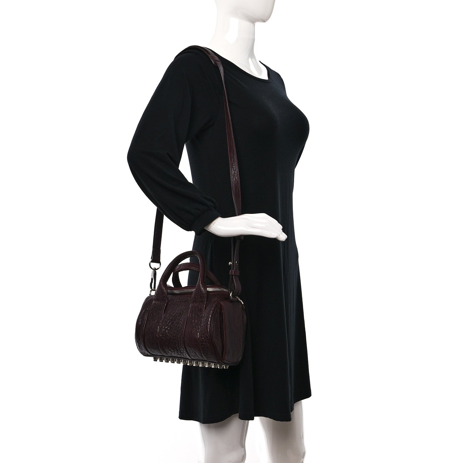 Alexander Wang Pebbled Calfskin Mini Rockie Matte Beet 2 of 8