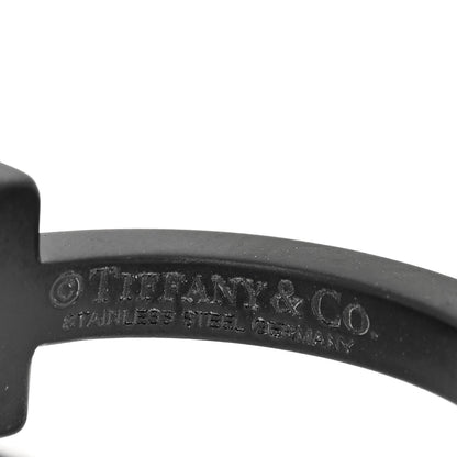 Tiffany Black-Coated Stainless Steel T Square Ring 52 6 4 of 4