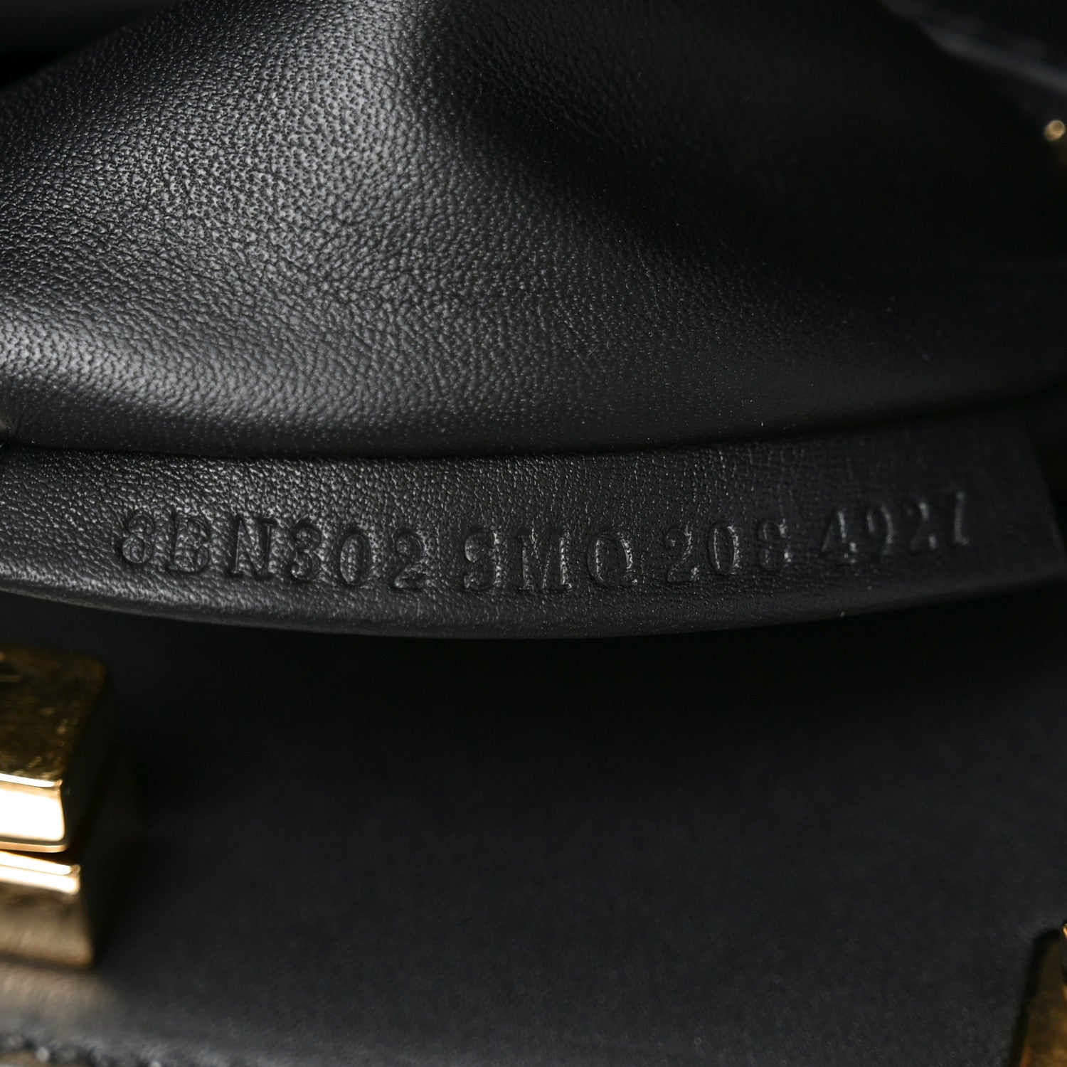 Fendi Vitello Tahiti Burro Medium Peekaboo Iconic Essentially Satchel Tortora Black 7 of 10