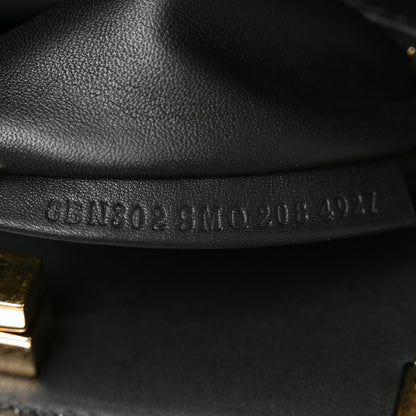 Fendi Vitello Tahiti Burro Medium Peekaboo Iconic Essentially Satchel Tortora Black 7 of 10