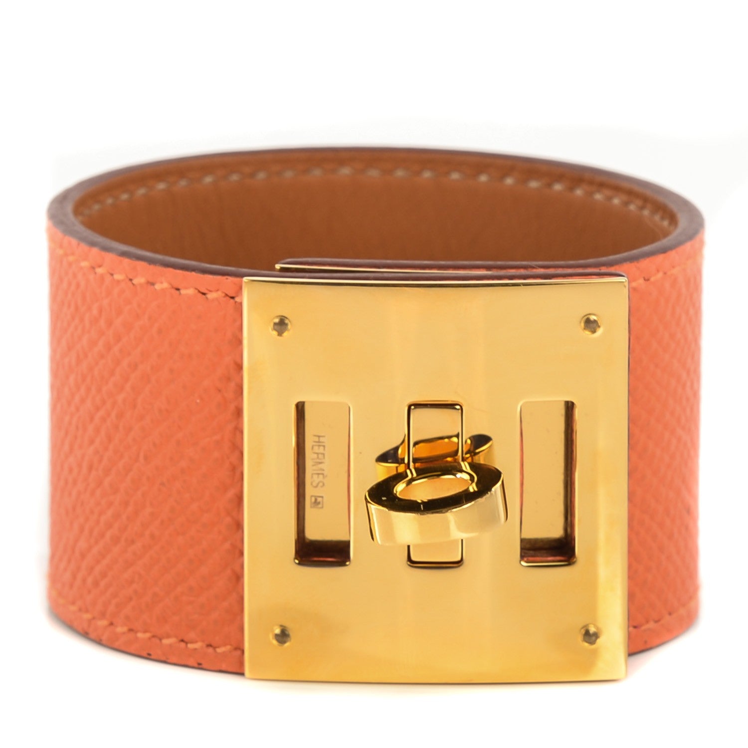 Hermes Epsom Kelly Dog Bracelet Orange 1 of 7