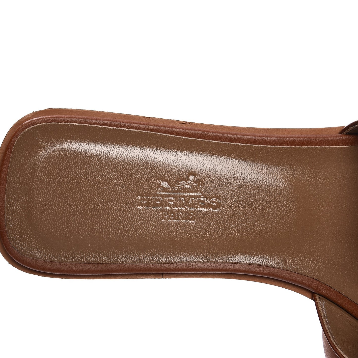 Box Calfskin Oran Sandals 37.5 Gold