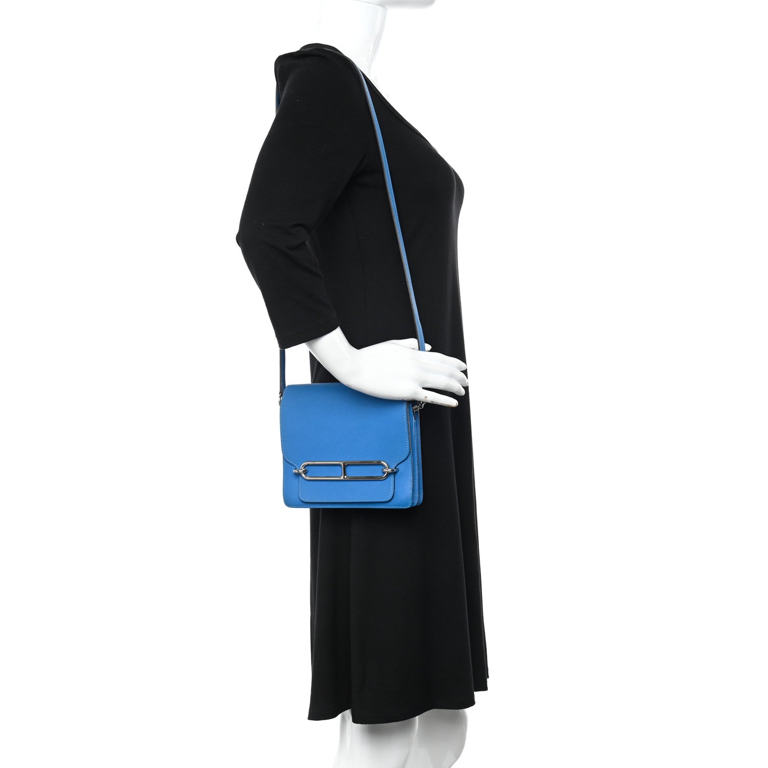 Hermes Evercolor Mini Sac Roulis Bleu Hydra 2 of 13