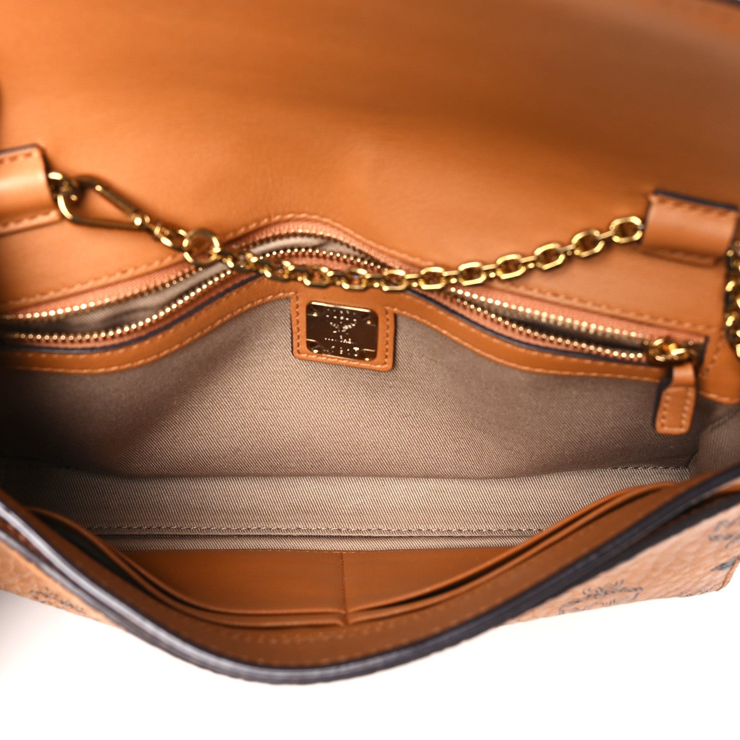 MCM Visetos Medium Patricia Wallet On Chain Cognac 5 of 12