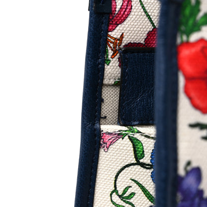 Gucci Canvas Large Flora Tote Navy Multicolor 12 of 12