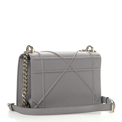 Christian Dior Grained Calfskin Medium Diorama Flap Bag Grey 3 of 10