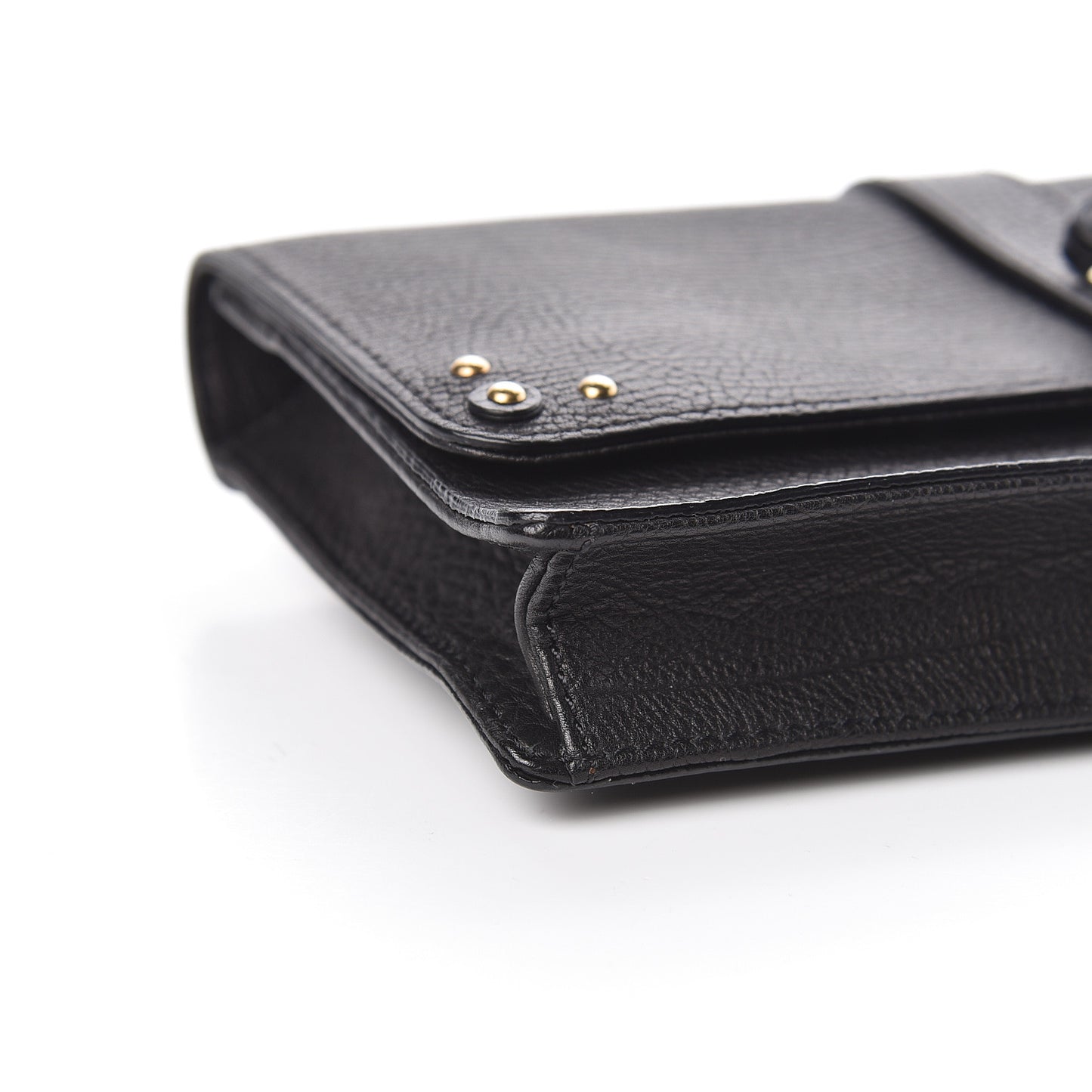 Calfskin Aurore Wallet on Chain Black
