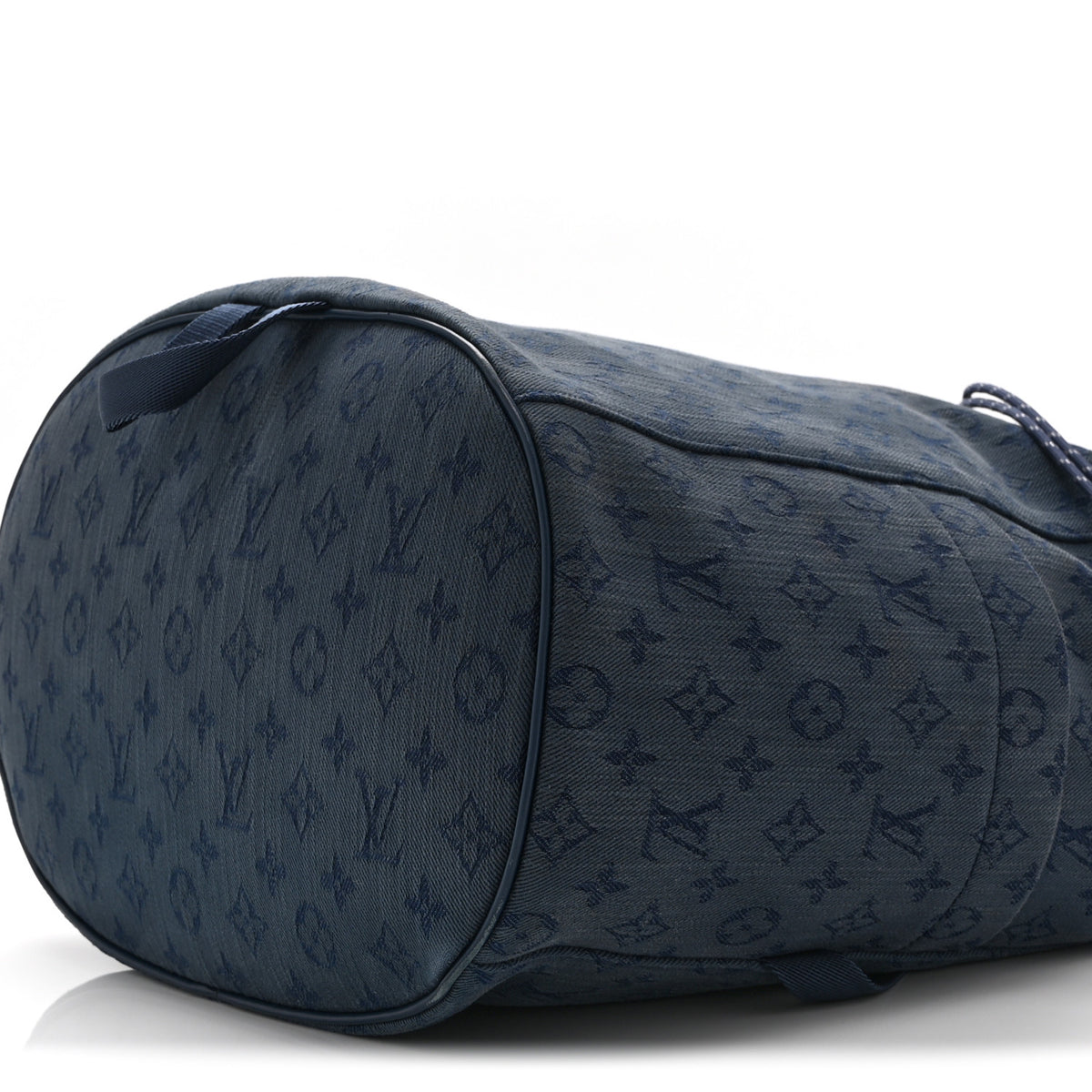 Monogram Denim Chalk Backpack Navy