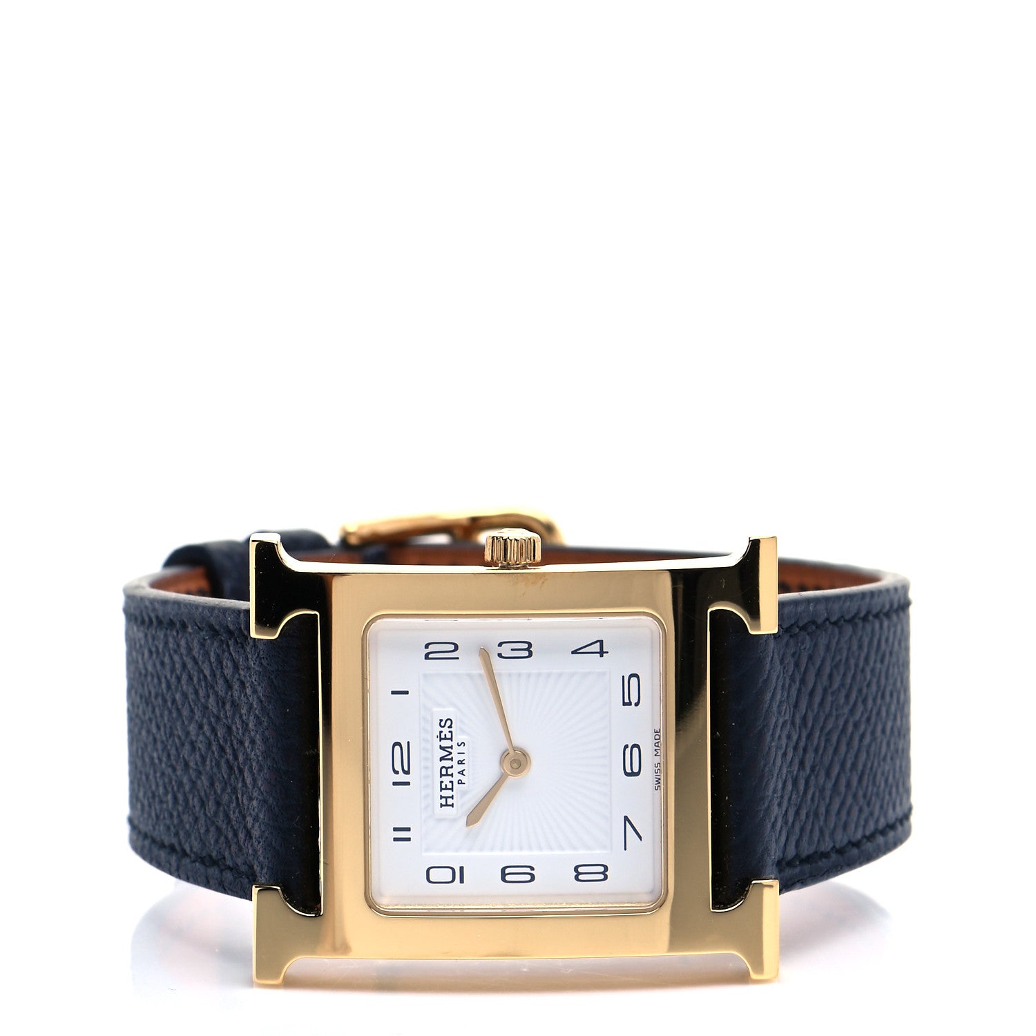 Hermes Stainless Steel Epsom 26mm Heure H Hour Quartz Watch Noir 2 of 6
