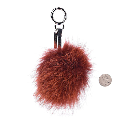 Fendi Fox Mink Rabbit Fur Vitello Dolce Blueminous Monster Bag Bug Charm Rust Turquoise 2 of 4
