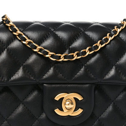 Chanel Lambskin Quilted Mini Rectangular Pearl Crush Flap Black 8 of 11