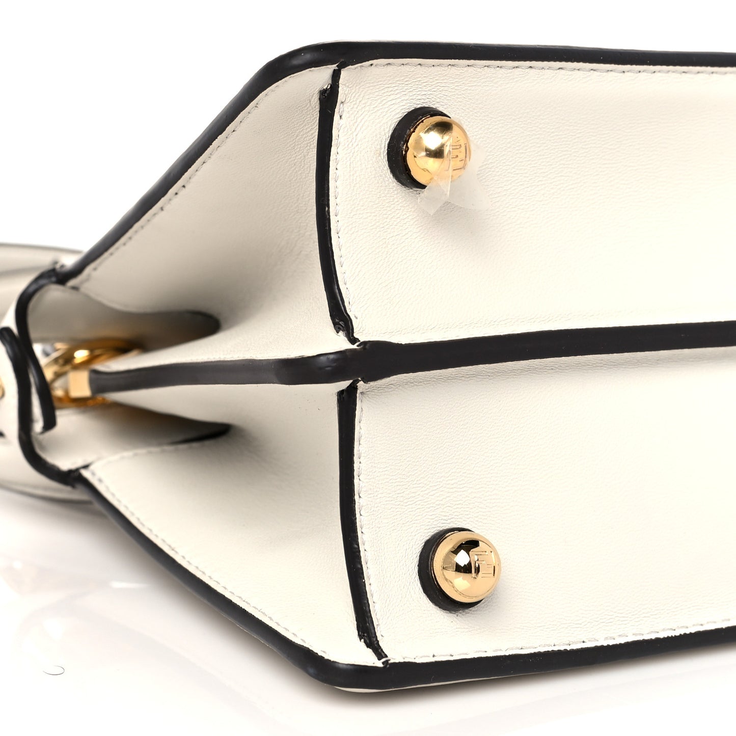 Shiny Nappa Petite Peekaboo I SEE U Satchel White