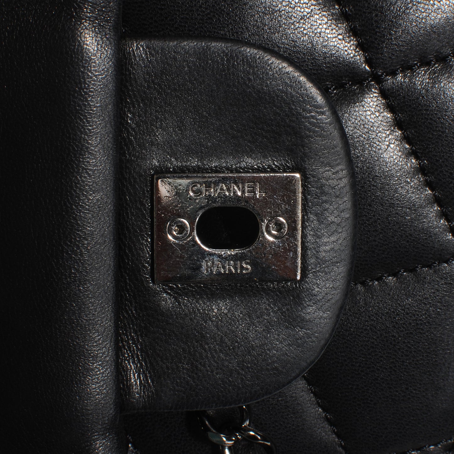 Lambskin Quilted 3 Large Flap Black