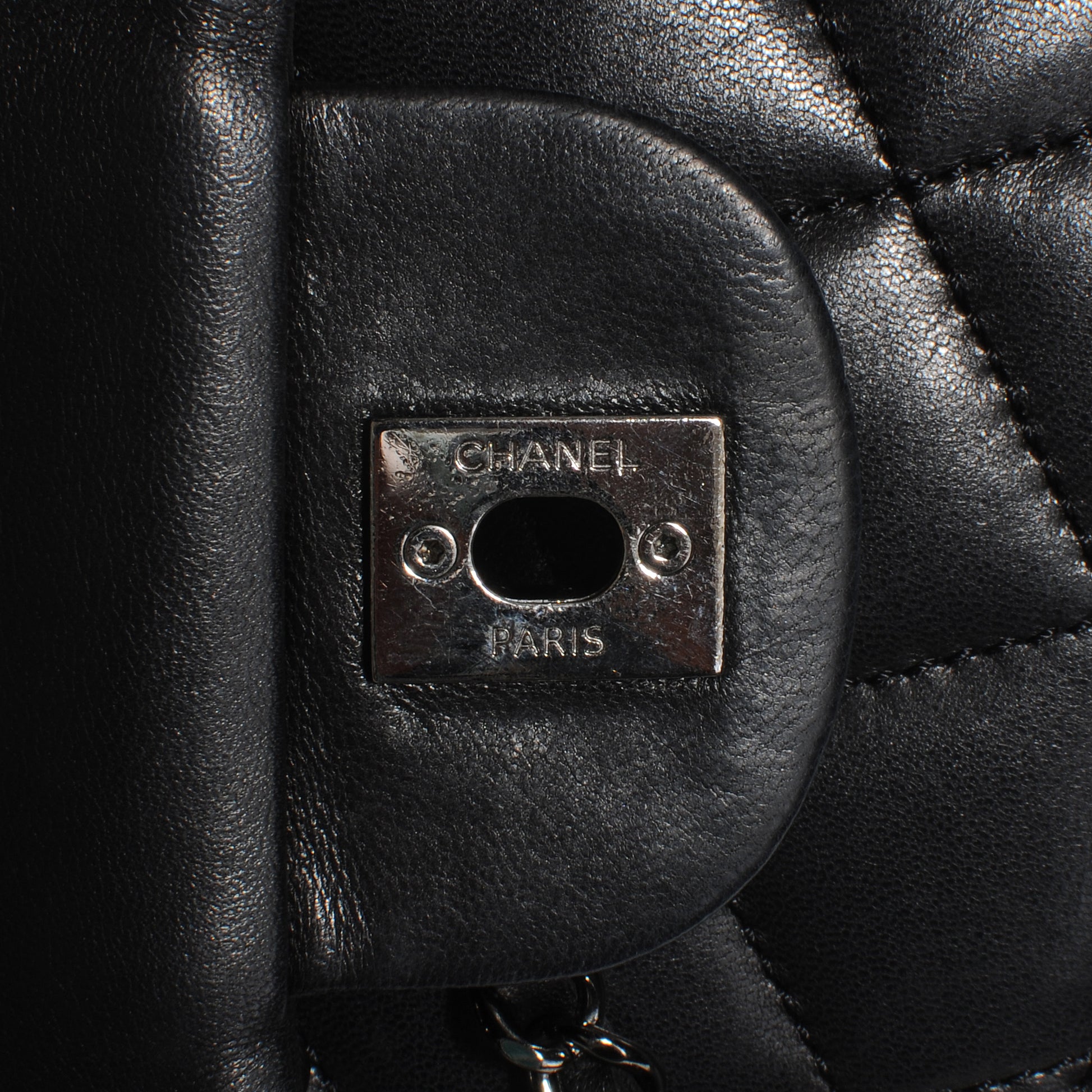 Chanel Lambskin Quilted 3 Large Flap Black 6 of 9