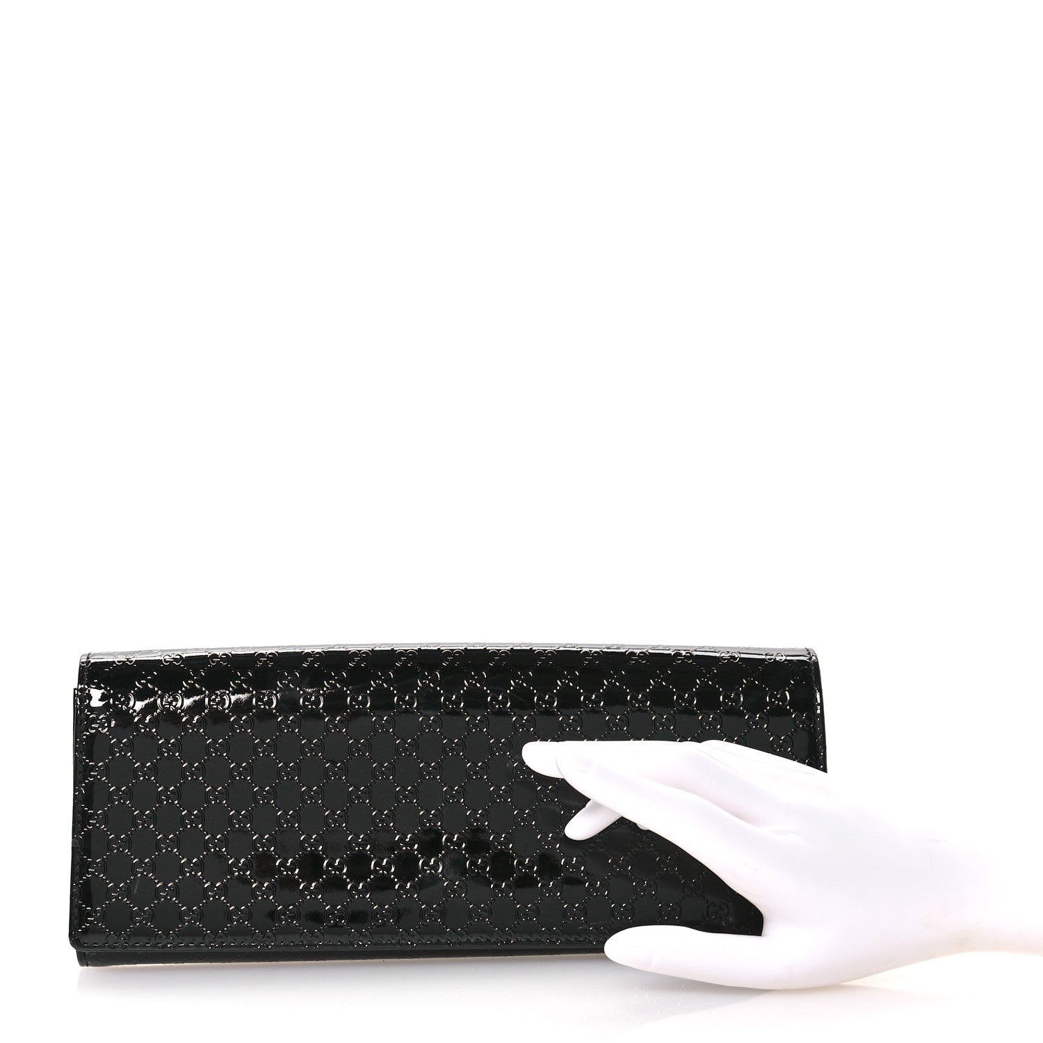 Gucci Patent Microguccissima Small Broadway Clutch Black 2 of 7