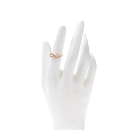 Tiffany 18K Rose Gold Diamond Infinity Ring 52 6 2 of 7