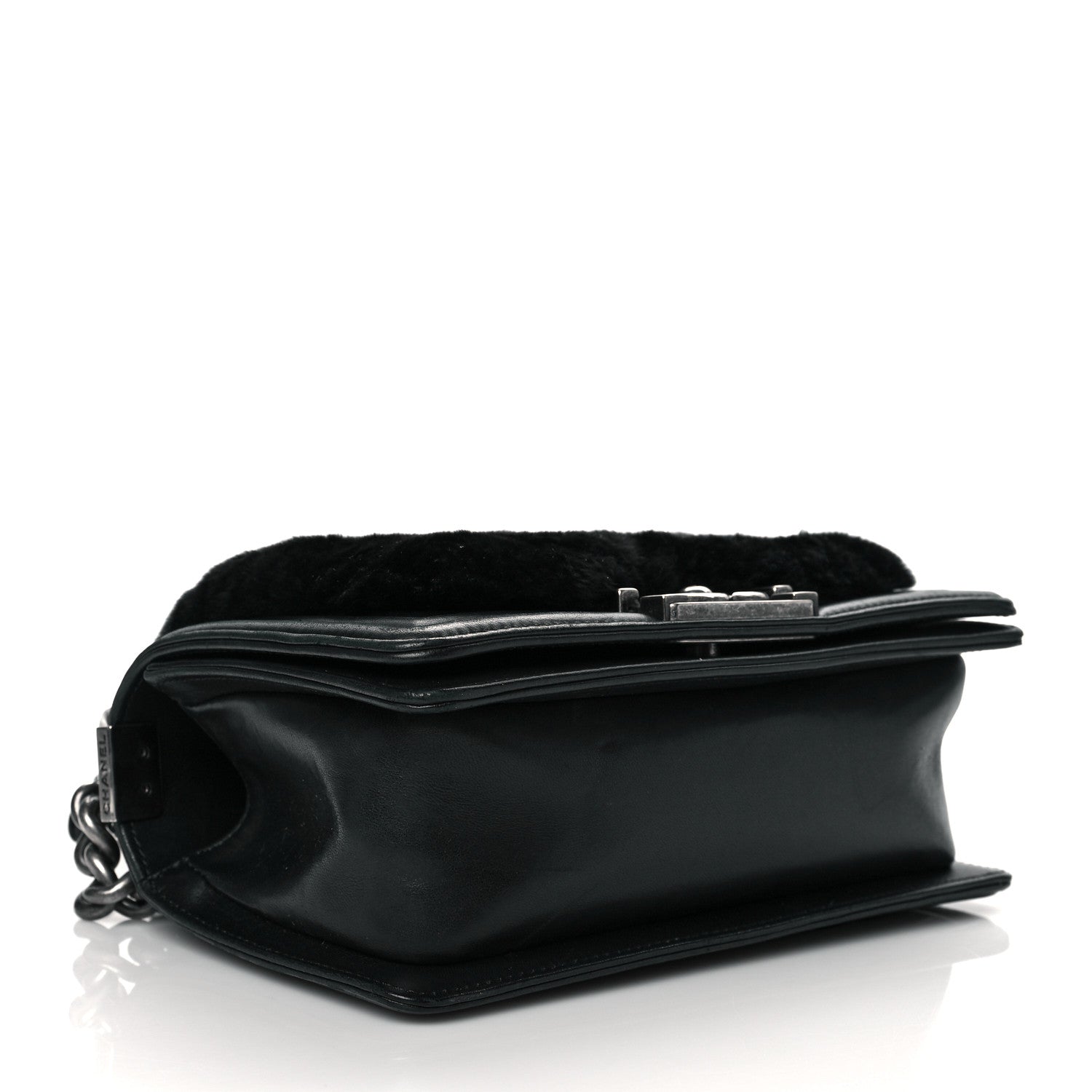 Chanel Orylag Rabbit Fur Calfskin Small Boy Flap Black 3 of 9