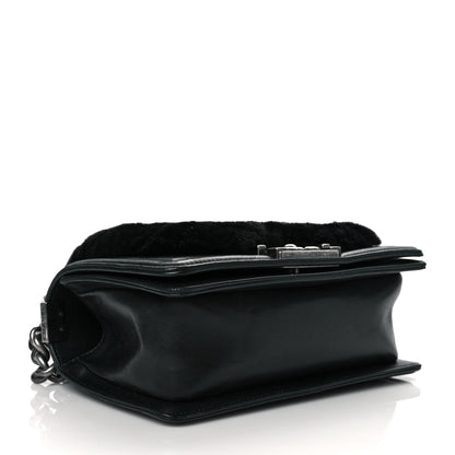 Chanel Orylag Rabbit Fur Calfskin Small Boy Flap Black 3 of 9