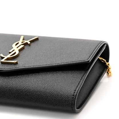 Saint Laurent Grain De Poudre Uptown Chain Wallet Black 10 of 11
