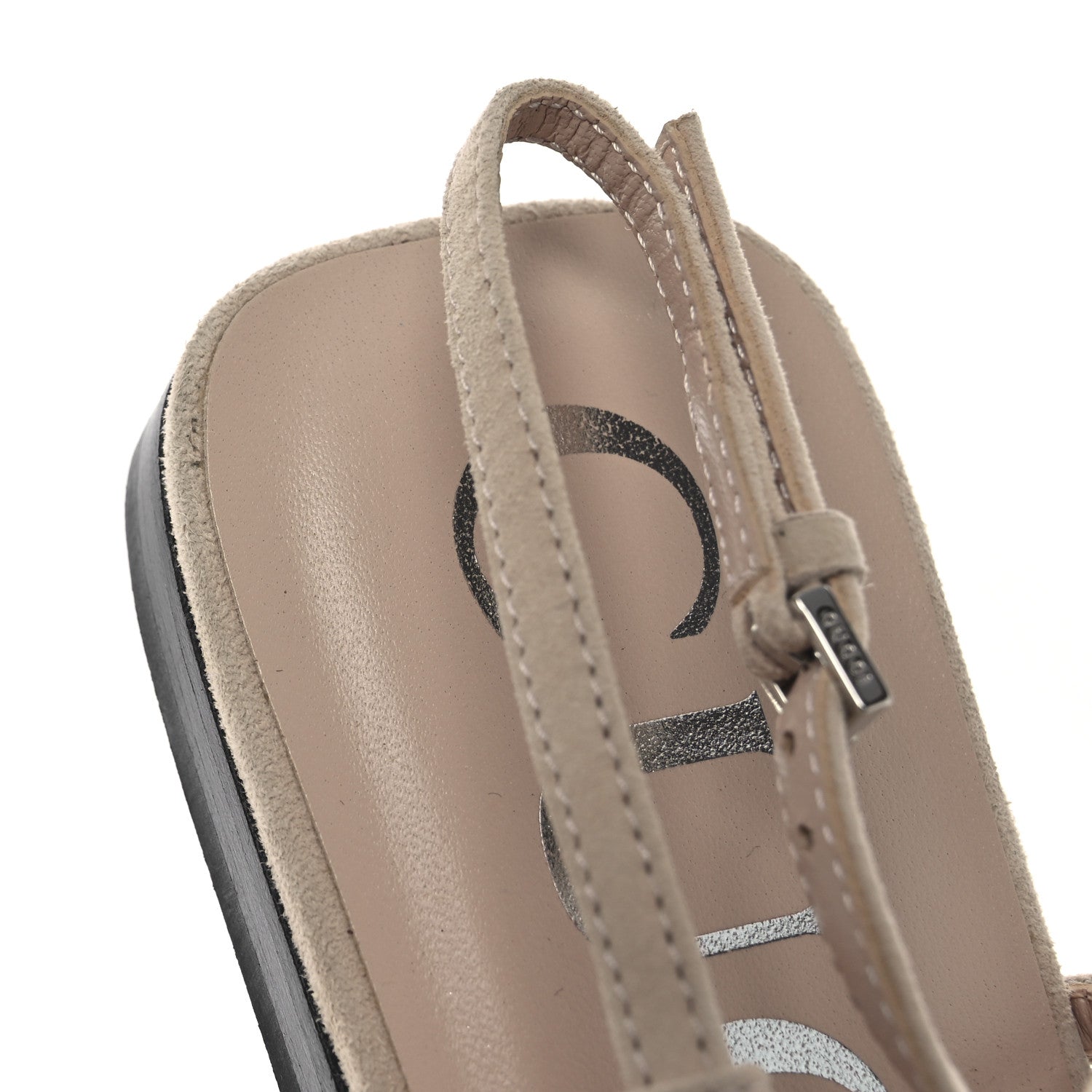 Gucci Suede Mesh Crystal GG Monogram Slingback Ballet Flats 38 Light Powder Skin Rose 11 of 11
