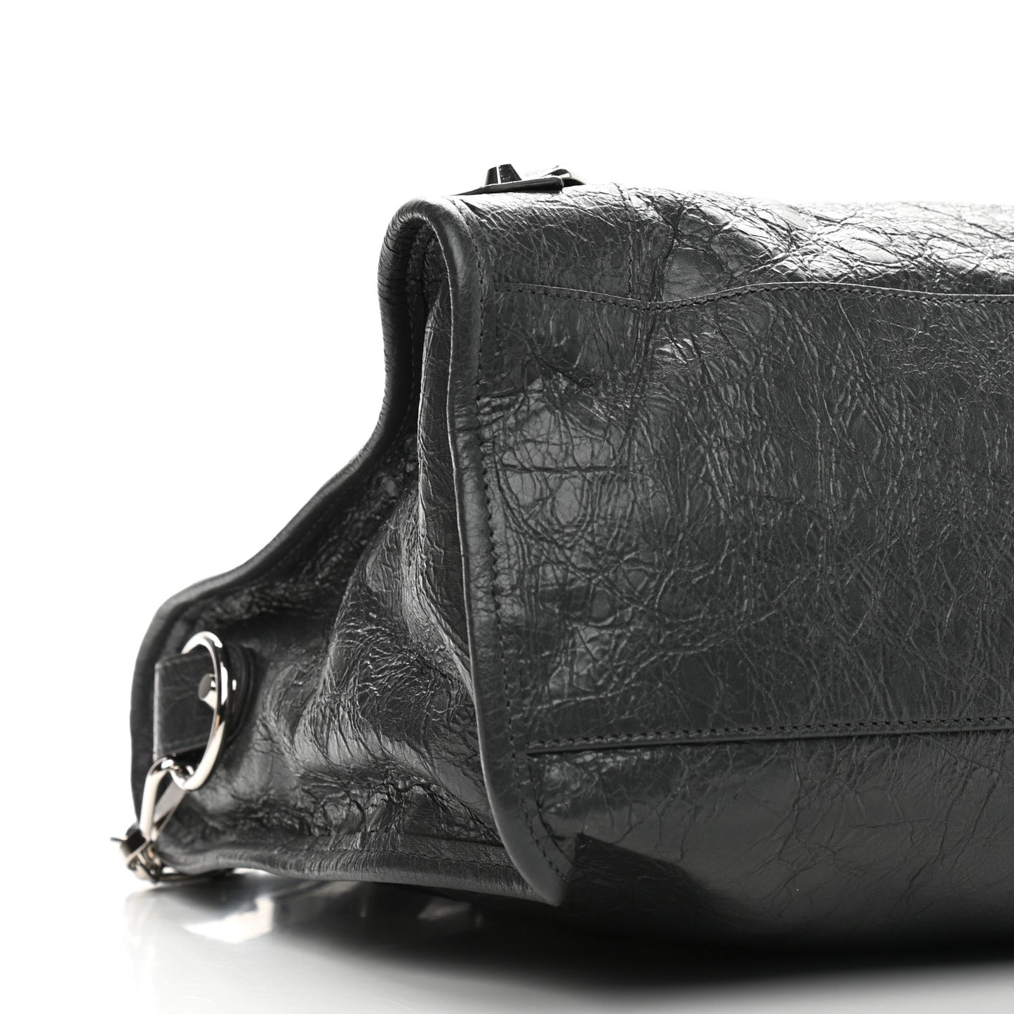 Agneau Classic Silver Hardware City Gris Fossile