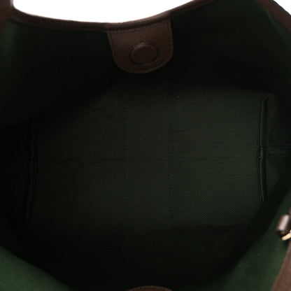 Gucci Monogram Web Small Giglio Tote Beige Dark Brown 6 of 11