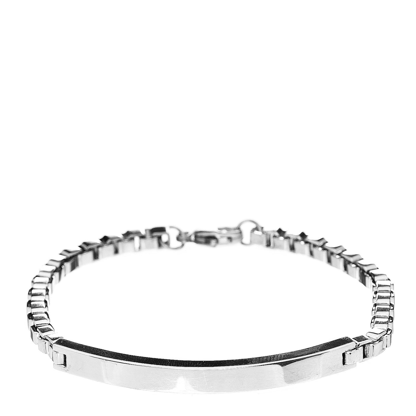 Sterling Silver Venetian Link ID Bracelet