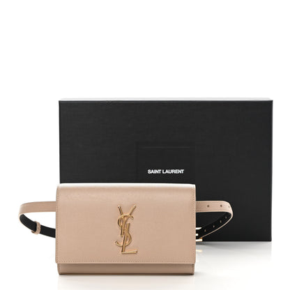 Saint Laurent Grain De Poudre Monogram Kate Belt Bag Dark Beige 11 of 11