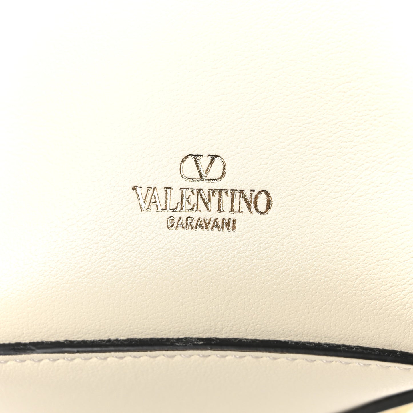 Calfskin Rockstud Wispy Bucket Bag Ivory
