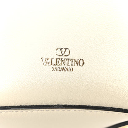 Valentino Garavani Calfskin Rockstud Wispy Bucket Bag Ivory 6 of 10