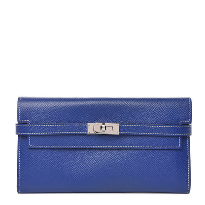 Hermes Epsom Kelly Longue Wallet Bleu Electrique Bleu Izmir 1 of 9