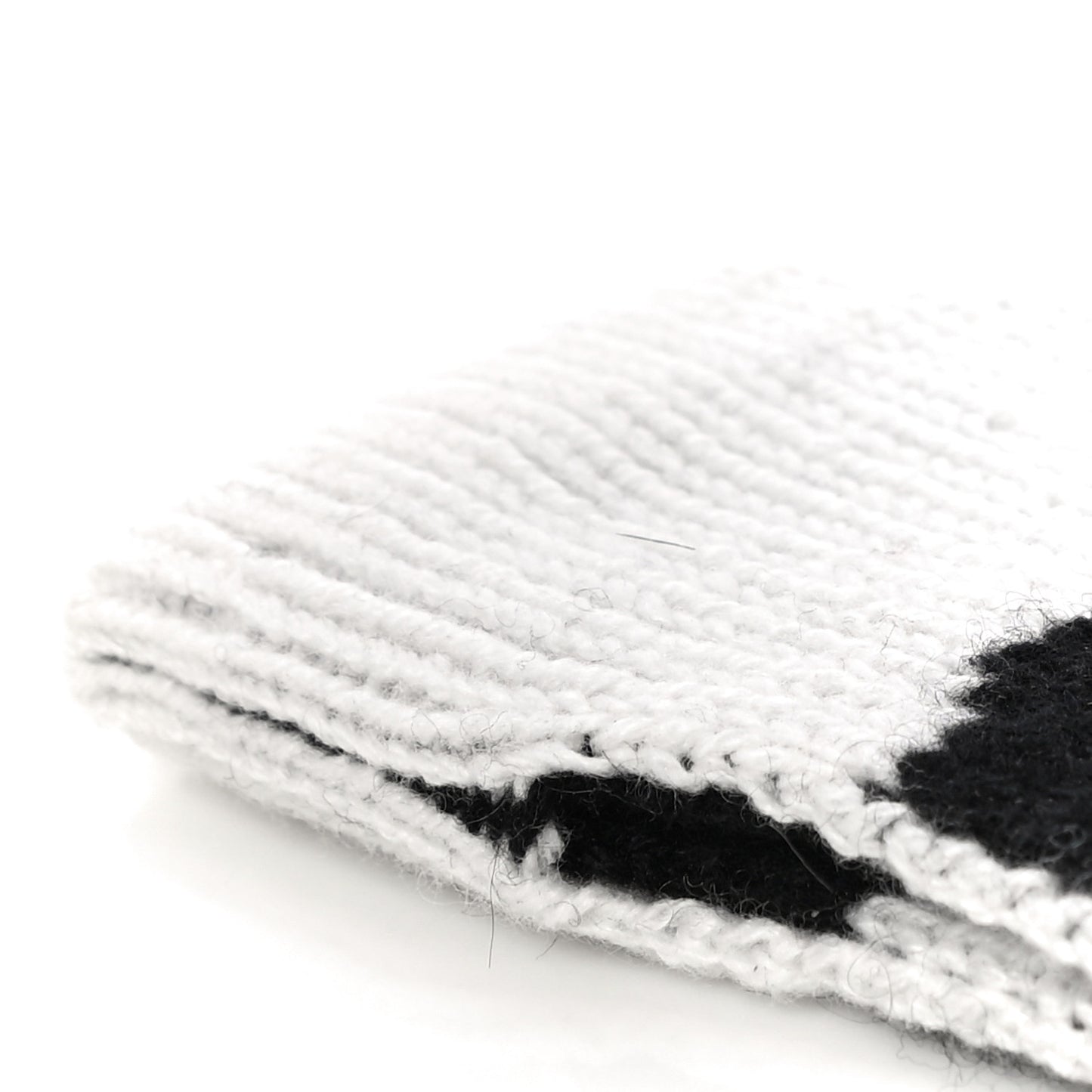 Cashmere CC Fingerless Gloves White Black