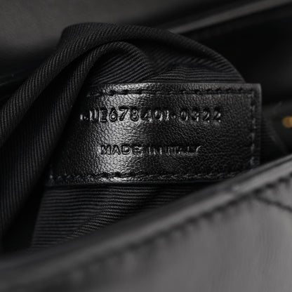 Saint Laurent Calfskin Y Quilted Monogram Toy Loulou Crossbody Bag Black 8 of 13