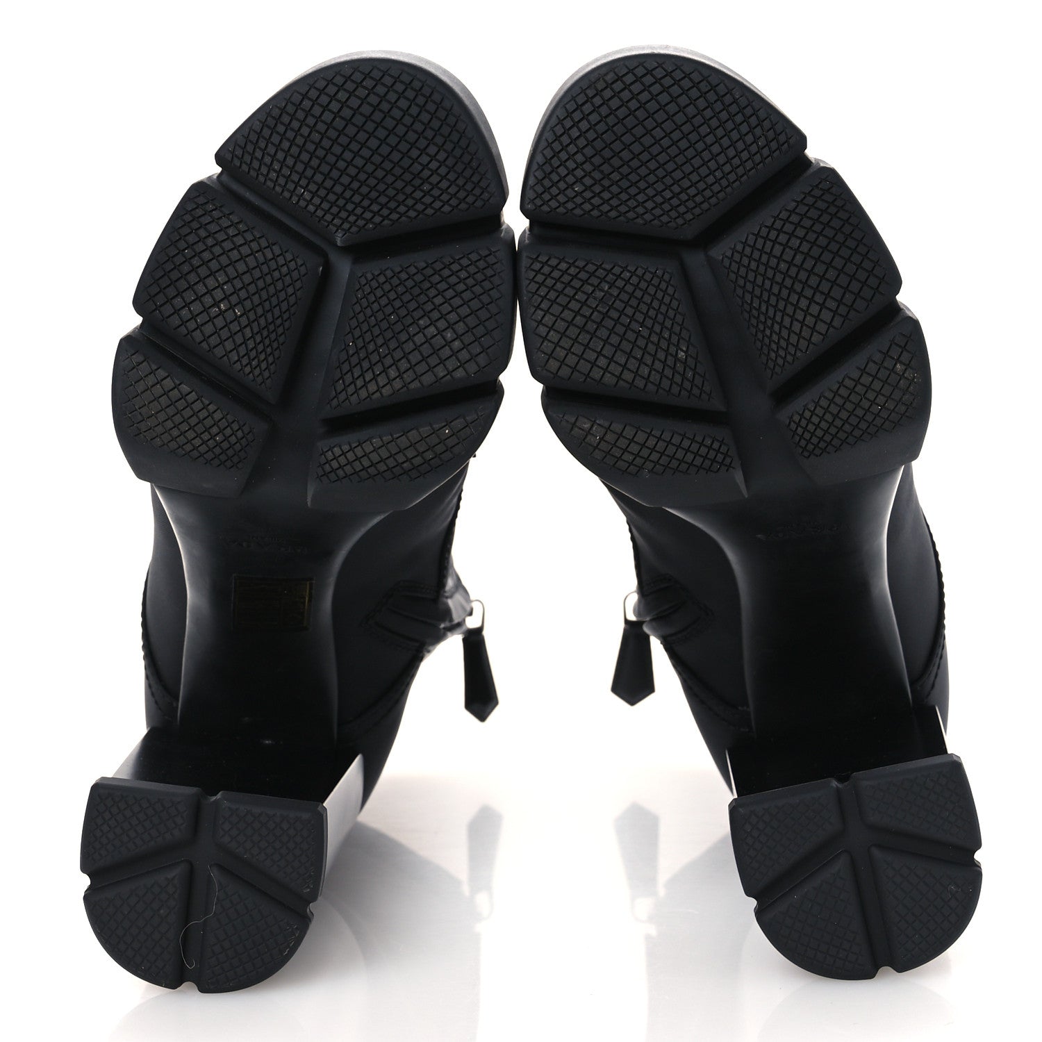 Prada Spazzolato Re-Nylon Metal Triangle Logo 110mm Ankle Boots 36.5 Black 7 of 12